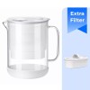 Waterdrop Glass Water Filter Pitcher with 2 Filter, Eco-Friendly,W