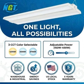 Led Shop Lights Pixkleball Court Baloncesto Badminton Workshop Indoor Hall Lighting Linear High Bay FixtureEmitting Color: 4500K/5000K/5700K, Lamp Power(W): 150W/120W/90W
