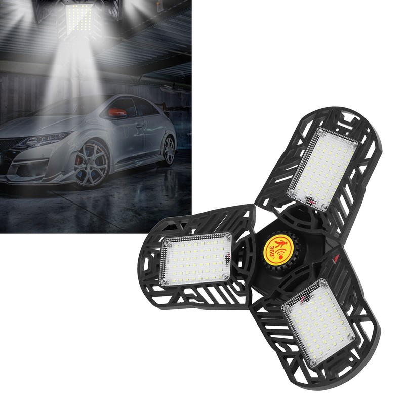 E27/E26/B22 LED Folding Garage Light 60W Radar Light Sensation Deformable