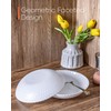 LaGlint 30 OZ Opal Glass Pasta Bowls Set of 6,