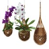 PANWA Handmade 100% Thai Bamboo Hanging Orchid Basket – 4