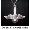Fashion Jewelry RARE HIPPIE PEACE LOVE SIGN MUSIC GUITAR WING