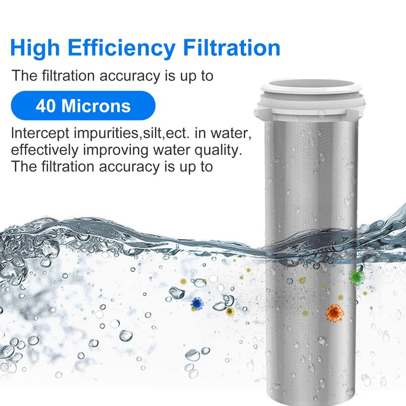 Water Filter, Reusable, 1 Inch Water Pre-Filter Sediment Filter, Spin