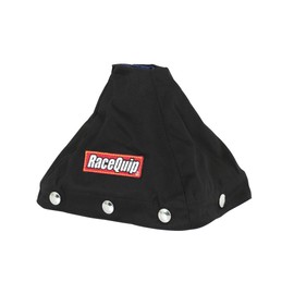 RaceQuip 871001RQP Shifter Boot 7-1/2 x 5-1/2 in Base 6 in Tall Aluminum/Fire Retardant Cotton FR3 Black Kit