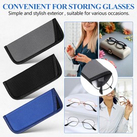 3pcs Slim Eyeglass Case Soft Eyeglasses Pouch Protective Eyeglasses Holder Eyeglasses Pouch Portable Eyewear Sleeve