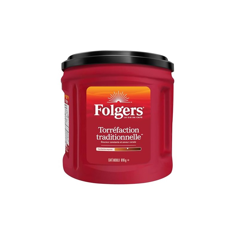 Folgers Tostado Clásico Tueste Medio Oscuro, Café Molido, Bote De