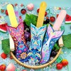 9-Pack Mermaid Tail Popsicle Sleeves 3 mm Reusable Neoprene Ice