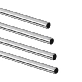 Tynulox 1/2" OD 304 Stainless Steel Tube, Thickened Pipe Wall & Weldable Tubing, Round Metal Pipe Industrial Straight Tube 12 inch Length (4 Pcs)