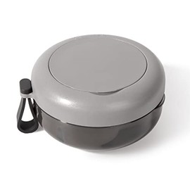 Estuche para dentadura dental, definitivamente sin fugas, caja de baño para viajar perfectamente, taza de dentición con colador y espejo magnético (negro)