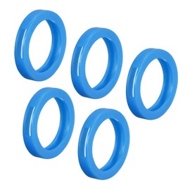 PATIKIL Key Cap Cover Rings, 10Pcs 28mm Keys Identifier Coding Tags Silicone Sleeve for Office House Apartment Blue