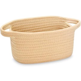 ABenkle Small Storage Basket, Mini Basket, Cute Tiny Cotton Rope Woven Basket, Shelf Basket, Boho Decorative Toy Storage Bin Gift Basket