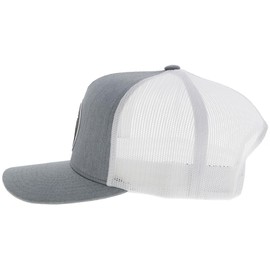 HOOEY Men’s Strap Roughy Adjustable Snapback Hat Grey/White, Grey/White, One Size