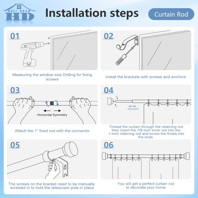 2 Pack Gold Curtain Rods for Windows 30 to 42