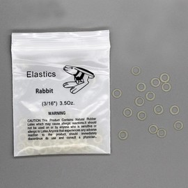 Sibomtex Material dental ortodoncia banda elástica banda elástica de tracción banda elástica para corregir dientes 1 bolsa 100 3/16 una bolsa de conejos