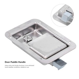 Door Latch, Toolbox Lock 304 Stainless Steel Paddle Door Lock with 2 Keys for Metal Cabinets for Trailers RVs for Metal Cabinets Power Distribution Cabinets