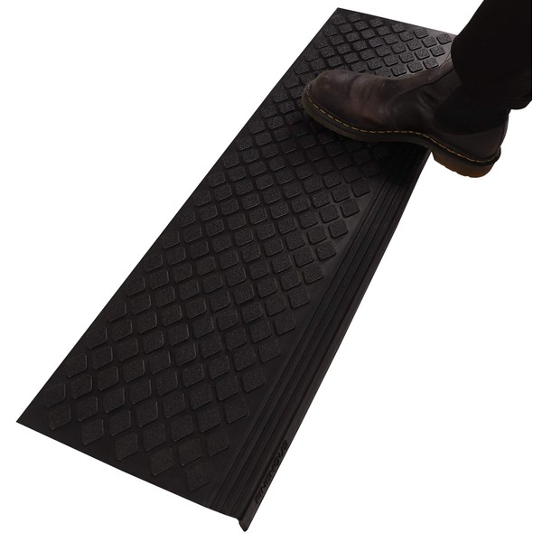 FINEHOUS FINEHOUS Rubber Stair Treads Non-Slip Outdoor 30x10 (6-Pack) C