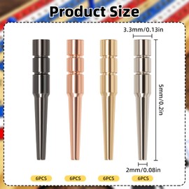 24PCS Cribbage Pegs, Crib Pegs Cribbage Board, Versatile Brass Tapered Design Fits 1/8 Hole Peg Board Game Crib Board Pegs Pins Portable Crib Board Pegs for Friends and Family(4 Colors)