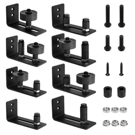 TIMESETL Sliding Door Floor Guide 8-in-1 Adjustable Floor Roller Guide, Sliding Door System Rail with Screws, 8 Variants Sliding Door Guide for All Sliding Door Guide
