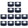 12-Piece Door Strike Plate Kit, Black Stainless Steel Deadbolt Covers