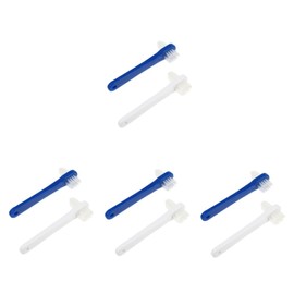 TOVINANNA 8pcs Dual- False Brush Gentle Cleaning Tool for Dentures and Retainers Soft Bristles Non- Handle Compact Design for Hard Reach Areas White