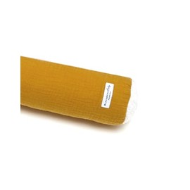 Blausberg Baby - Side Sleeper Pillow in 100% Muslin Cotton, Neck Roll, Cuddly Snake, Nursing Pillow, Draught Pillow in Dark Blue (Mustard Yellow, 180 cm)
