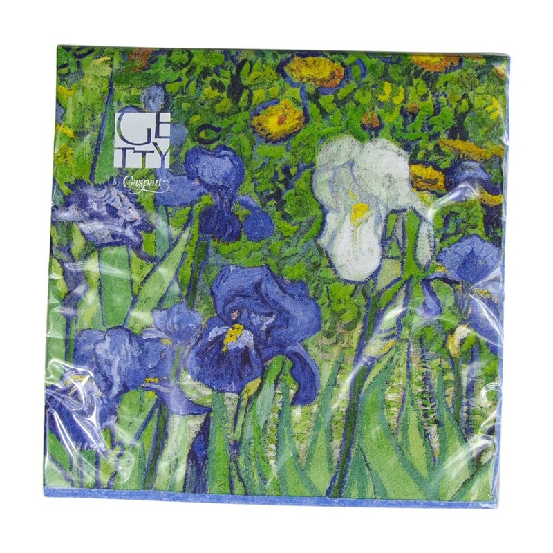 Caspari Van Gogh Irises Paper Luncheon Napkins - Four Packs