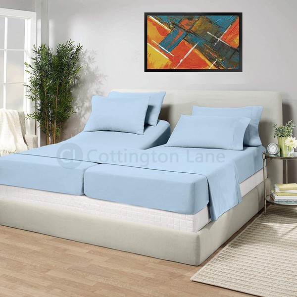 Split King Sheets Sets For Adjustable Bed - 5 Pc