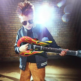 Pack of 6 Inflatable Guitar, Inflatable Guitar, Children, Inflatable Bass, Iuft Guitars for Inflating for Music Party, Birthday, Decoration, Photo Booth