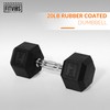 Fitvids Hex Dumbbells Rubber Coated Hand Weights for Exercises and