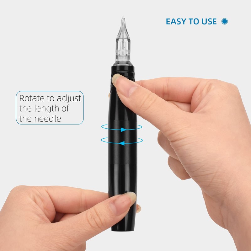 ATOMUS Black 16mm Tattoo Pen Machine Coreless Motor Rotary Machine