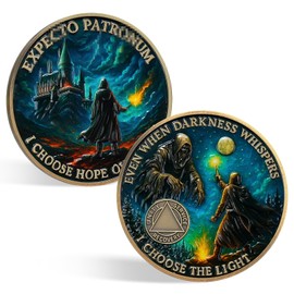 CHURYUML Original Sobriety Coin - AA Coins with Inspirational Magic Design, Recovery Medallion Sober Chip with Token Capsule, Sobriety Gifts for Women & Men, Spiritual Support & Strength for Addiction