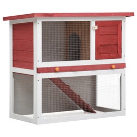YITHOPI Rabbit Hutch Pet House for Small Animals Guinea Pig House Rabbit Cage with Run Bunny House Indoor & Outdoor Rabbit Hutch 1 Door Red Wood