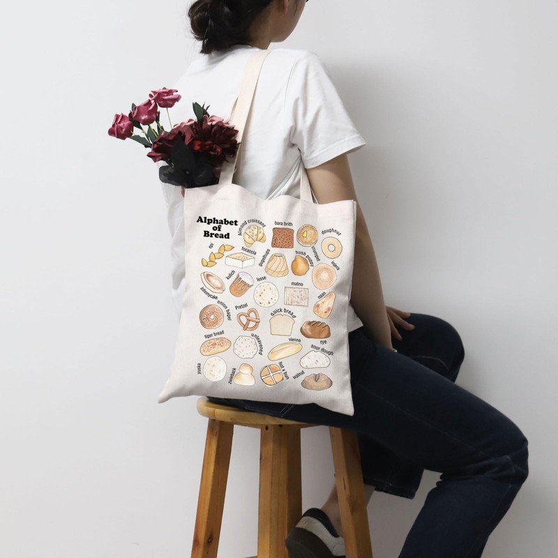 Bread Tote Bag Bread Lover Gift Bread Theme Gift Bakers
