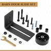 LEIFIDE 4 Pcs Sliding Barn Door Floor Guide Flush Design