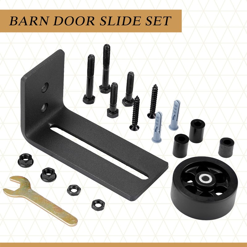LEIFIDE 4 Pcs Sliding Barn Door Floor Guide Flush Design