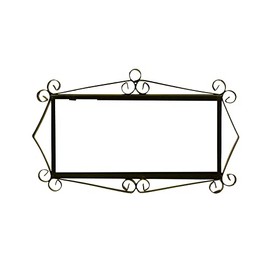Spanish Hand-painted Atalaya Black Ceramic 11 x 5.5 cm or 2.165 x 4.331 inch House Number Tiles (Wire 4 tile frame)
