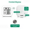 Pack of 4 Mini Digital Thermometer with Switch, LCD Hygrometer,