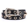 irisaa Women's Black Rivet Belt Punk Narrow Gothic Style Waist