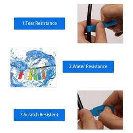 1440Pcs Cable Labels Colorful Waterproof Cord Labels Stickers Tear Flexible Works Cord Identification Labels