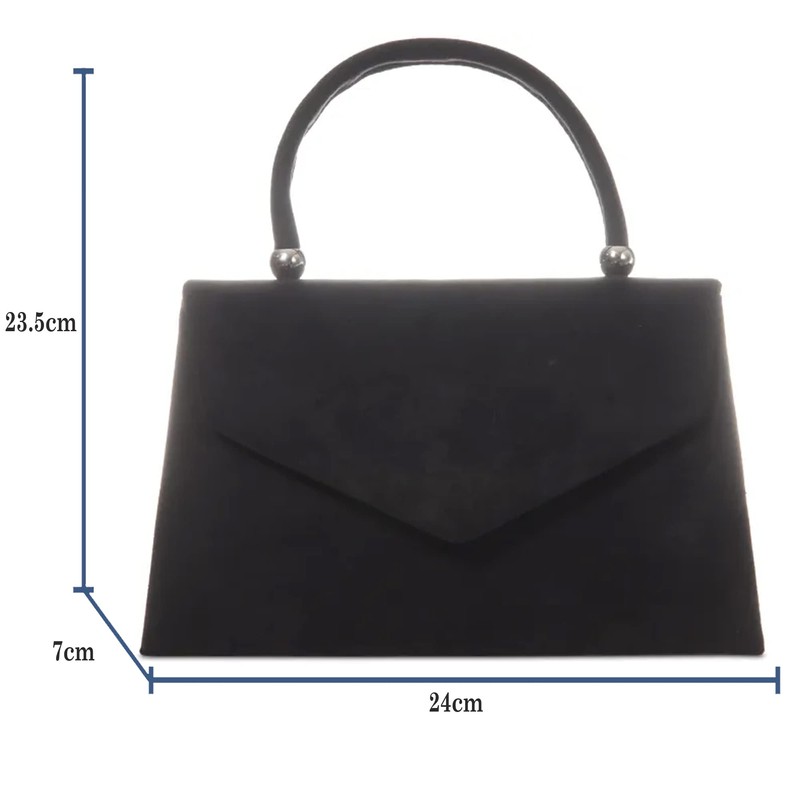 fi9 Ladies Retro Suede Wedding Party Prom Evening Clutch Handbag,