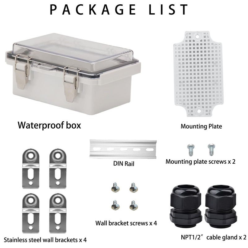 YETLEBOX Outdoor Waterproof Electrical Box Junction Box Weatherproof IP67 ABS