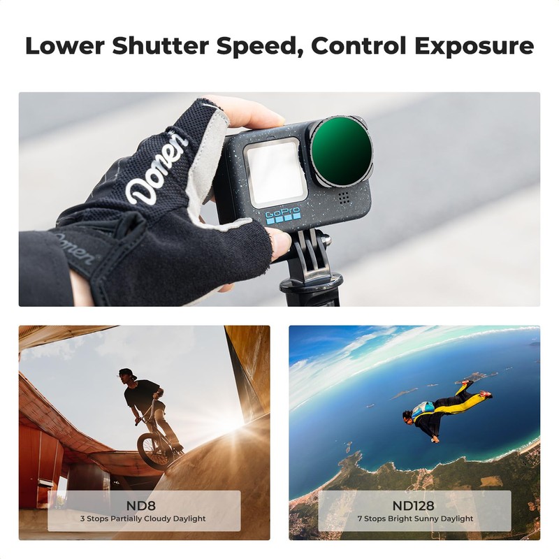 K&F Concept Variable ND Filters Compatible with Gopro- ND2-32, ND32-512