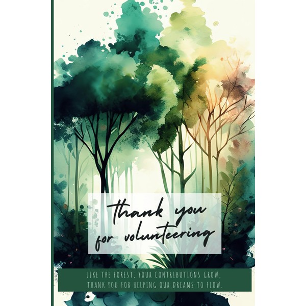Volunteer Appreciation Gift: Thank You for Volunteering Notebook. Lined journal