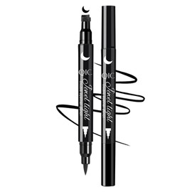 Eyeliner Stamp, Moon Eyeliner Stamp, Star/Heart/Moon/Flower Waterproof Liquid Eyeliner Pen All Day Long-Lasting Eyeliner Liquid Black & Smudge-proof Liquid Eye Liner Stamps, Moon