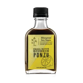 Bourbon Barrel Foods Japanese Citrus Ponzu Sauce - Small Batch Bourbon Ponzu, Fresh Lemon Juice, Rice Wine Vinegar, 6 Count of 100 ml Bottles - Gourmet Citrus Sauce for Sushi, Dumplings, Marinades