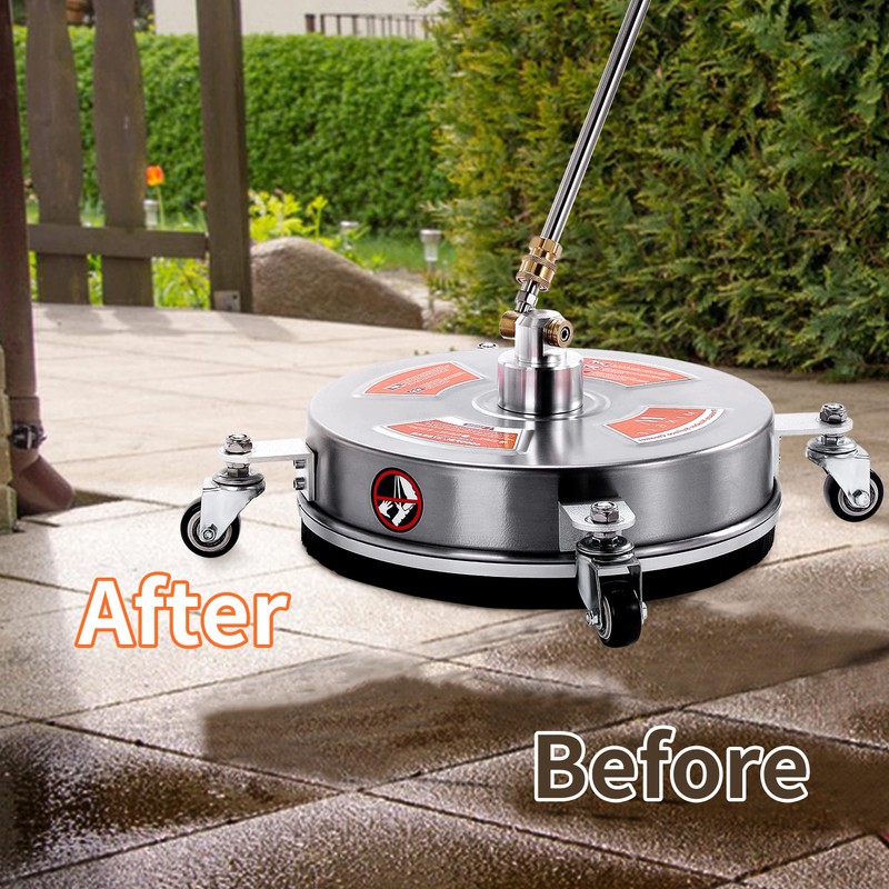 M MINGLE 14'' Pressure Washer Surface Cleaner Attachment, Driveway Power