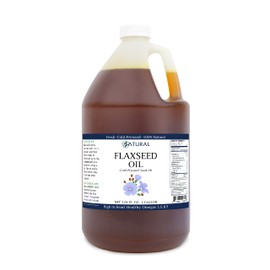Flaxseed Oil - 100% Pure Flax Seed Oil - 0 Additives - 0 Fillers - Cold Pressed - Unrefined, 128 Oz