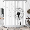 WELMECO Dandelion Shower Curtain Country Shower Curtain 72x72inch Polyester Fabric