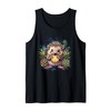 Pineapple Hedgehog Drawing Animal Art Motif Pineapple Fruit Tank Top