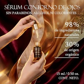 Marie d'Argan Sérum Contorno De Ojos Antiedad 15 ml Con Ácido Hialurónico, Ginseng E Hibiscus, Para Ojeras, Bolsas Y Líneas Finas, Efecto Tensor, Hidr